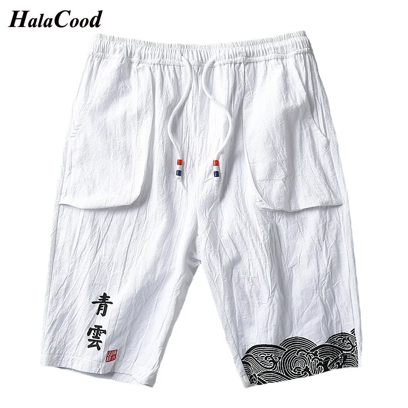 

2018 New Summer Casual Shorts Men Breathable Shorts Male Elastic Waist Beach Shorts Mens Cotton Linen Jogger Board Shorts Homme