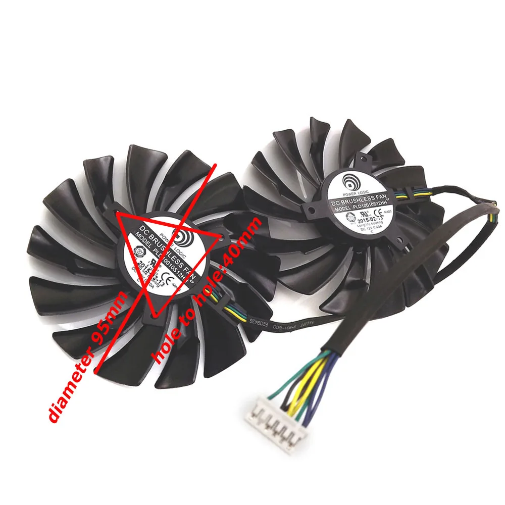 Бесплатная доставка вентилятор для видеокарты PLD10010S12HH gtx 980 gtx970 MSI GTX980 970 GAMING VGA