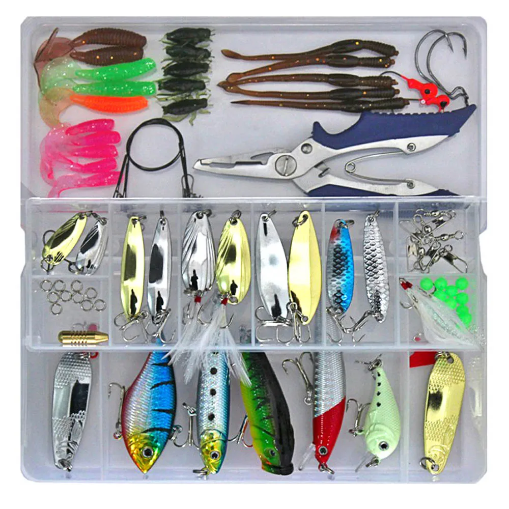 ENJOY® Fishing Lures Set Soft Fishing Accessories Hooks De Pesca Hard Baits Kit