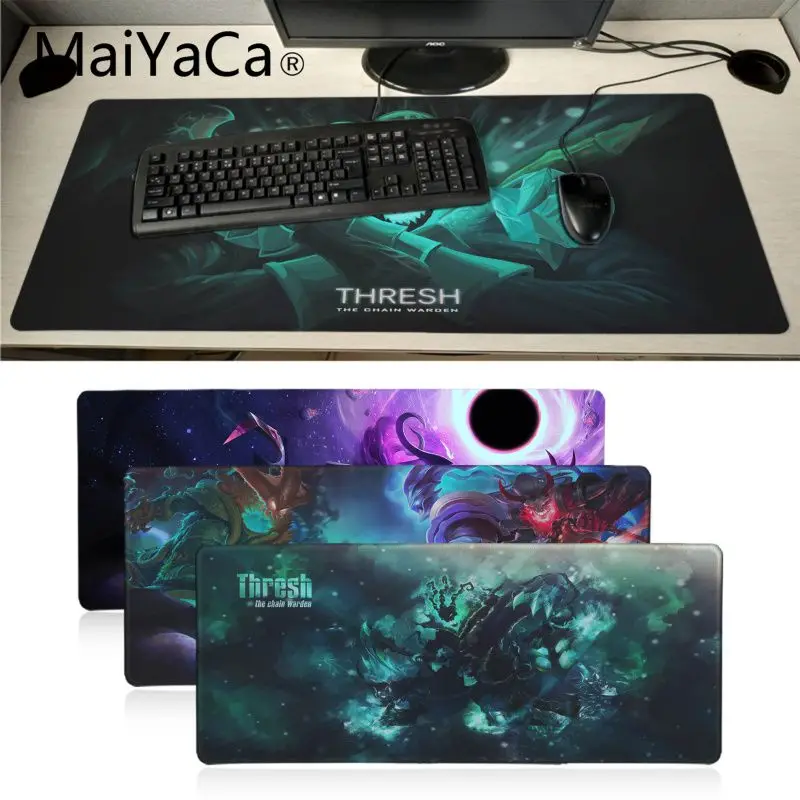 MaiYaCa 2018 НОВЫЙ LOL Thresh резиновый коврик для мыши игра с закругленными краями
