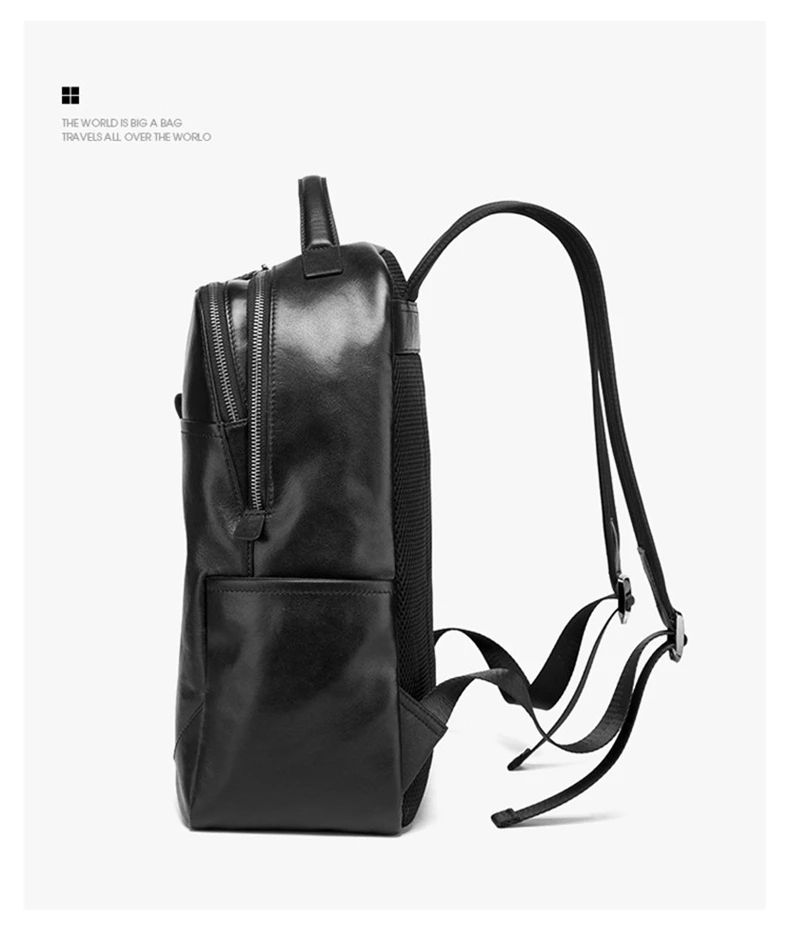 BISON DENIM, новинка, мужской рюкзак из натуральной кожи, мужская мода, 15,6 дюймов, сумка для ноутбука, многофункциональная, водонепроницаемая, дорожная сумка N2938