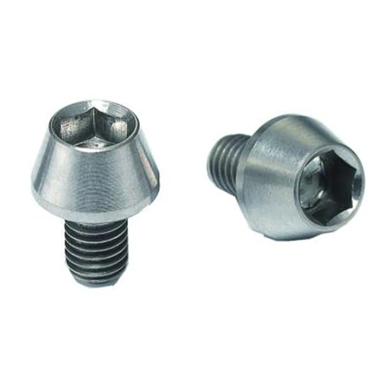 

MUQZI Mountain Highway Fixed Gear Fold Bicycle 2pcs Titanium Alloy Pressure Line Fixed Screw Variable Speed Brake Screw M5*8MM