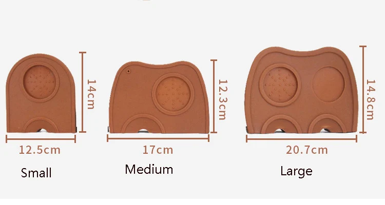 3 размера коврик для кофе резиновый неправильный держатель прессованный порошок Противоскользящий безопасный угловой коврик кофейные инструменты кухонные аксессуары