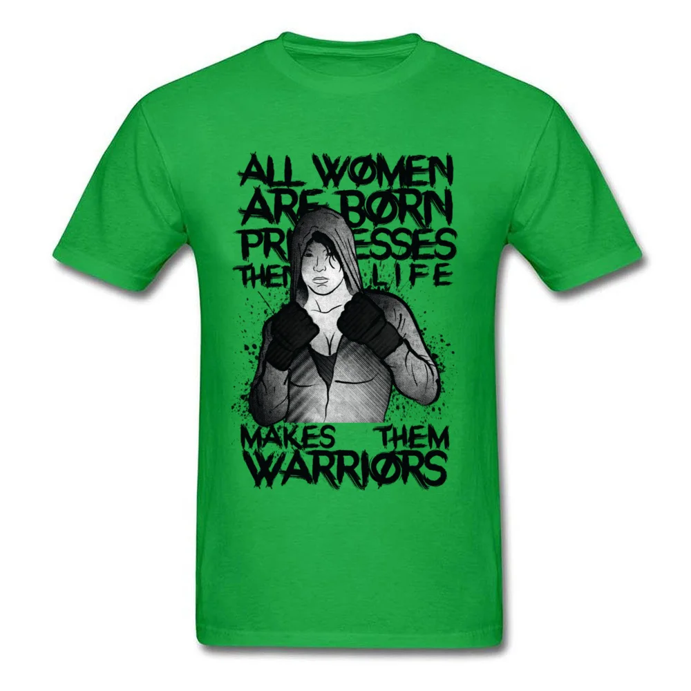 MMA Female Fighter T-shirts Design Short Sleeve Designer Round Collar 100% Cotton Fabric Tees Tee Shirt for Men Summer/Fall MMA Female Fighter green