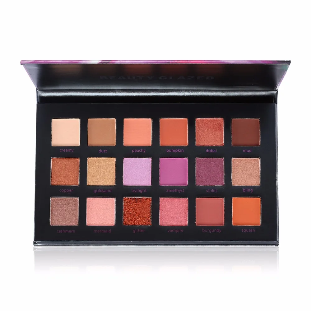 

Beauty Glazed 18 Colors Desert Dusk Makeup Eye Shadow Palette Shimmer Matte Glitter Diamond Pigment Eyeshadow Palette