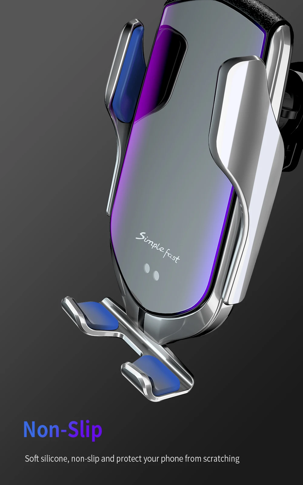 Carregador de Carro sem Fio de Fixação Brisa do Dashboard Suporte do Telefone Dcae Carga Rápida Automática qc 3.0 Mount For Iphone 11 Pro Max xr xs x 8 Samsung S10 s9 s8 Plus Nota 10 9 qi Carregamento Rápido Sensor Infravermelho Air Vent 10w 6 Telefonia e Comunicação