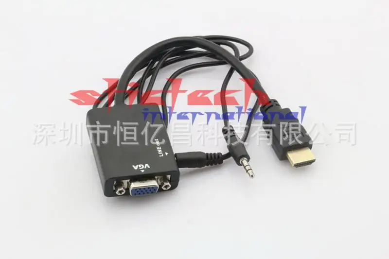 

by dhl or ems 400pcs HDMI to VGA 3.5mm Audio Cable Converter Adapter Male to Female HDMI VGA adaptor HDTV CRT Monitor TV