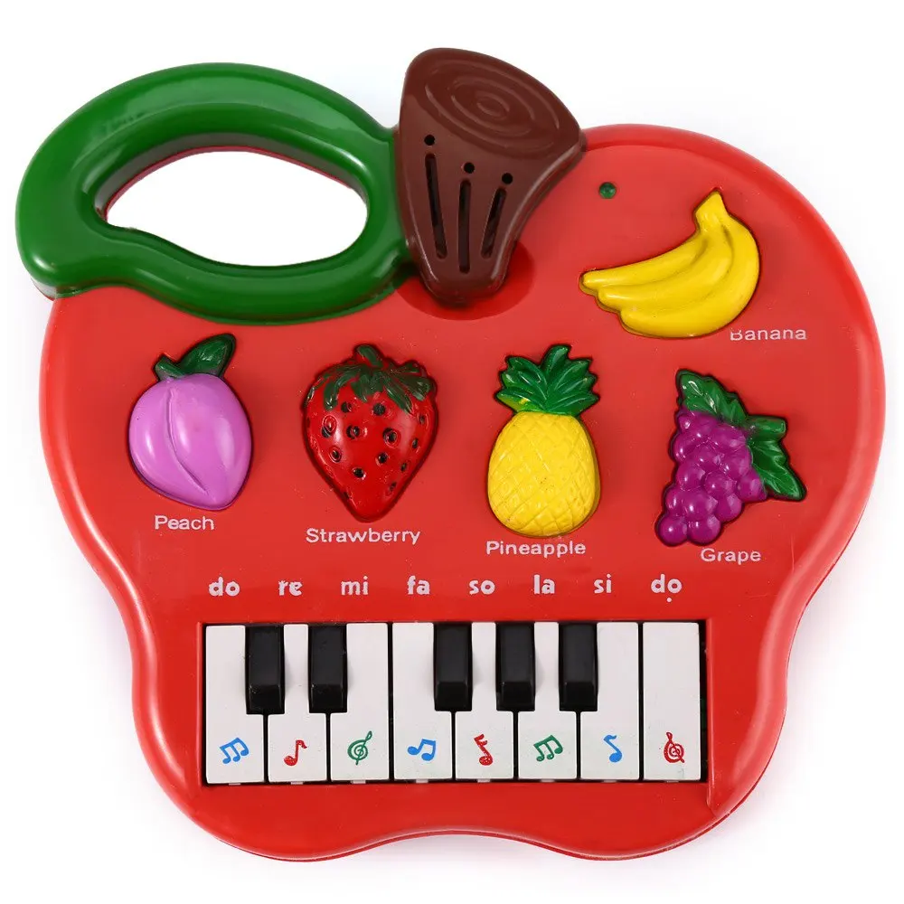 Mini Musical Instrument Electric Fruit Piano Puzzle Toy Kids Model