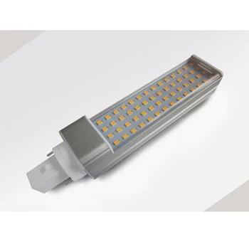 

50pcs/lot 10W E27/G24 Horizontal Plug lamp household commercial lighting LED PL light 52pcs SMD2835 leds bars home use AC85-265V