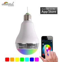 E27 SMART LED BULB BLUETOOTH SPEAKER , COLORFUL WIRLESS LED LAMP SPEAKER BLUETOOTH , WITH ANDROID/IOS APP REMOTE CONTROL