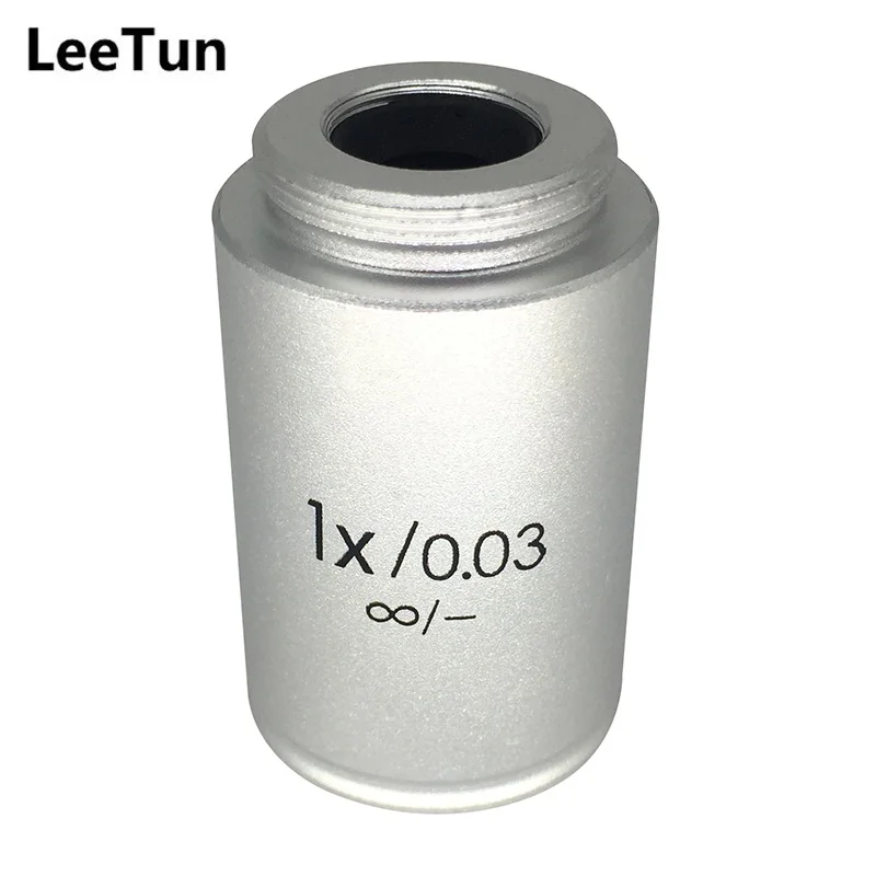 

LeeTun 1X Infinity Achromatic Objective Lens with RMS Thread 20.2mm for 195 Biological Microscope Bio-microscope 1X/0.03