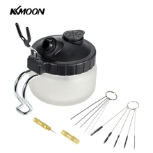 KKMOON набор инструментов для мытья аэрографа, держатель для очистки краски, бутылка, игольчатая насадка, кисточки с щетиной, спрей, инструменты для машинной стирки