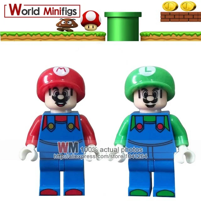 

Single Super Mario Building Blocks Girl friend Movie Princess Elsa Anna Belle Bricks Compatible Toys for Children Gift