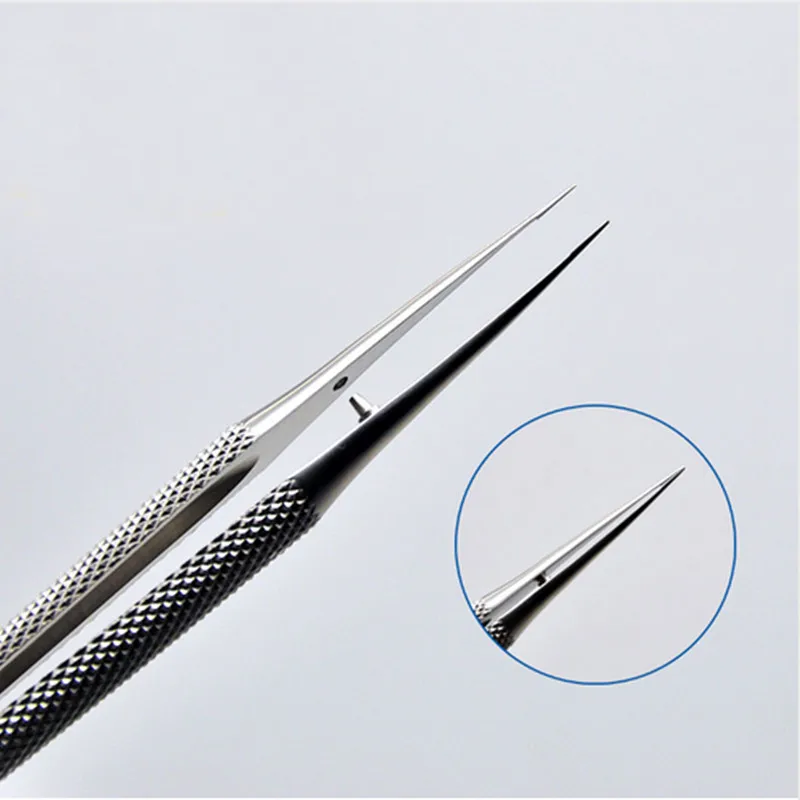 Redonda de Aço Plataforma Alça Inoxidável Pinças Pálpebra Dupla Ferramenta Excelente Tecido Fórceps Instrumentos Oftalmológicos 18 cm 6 Beleza e saúde