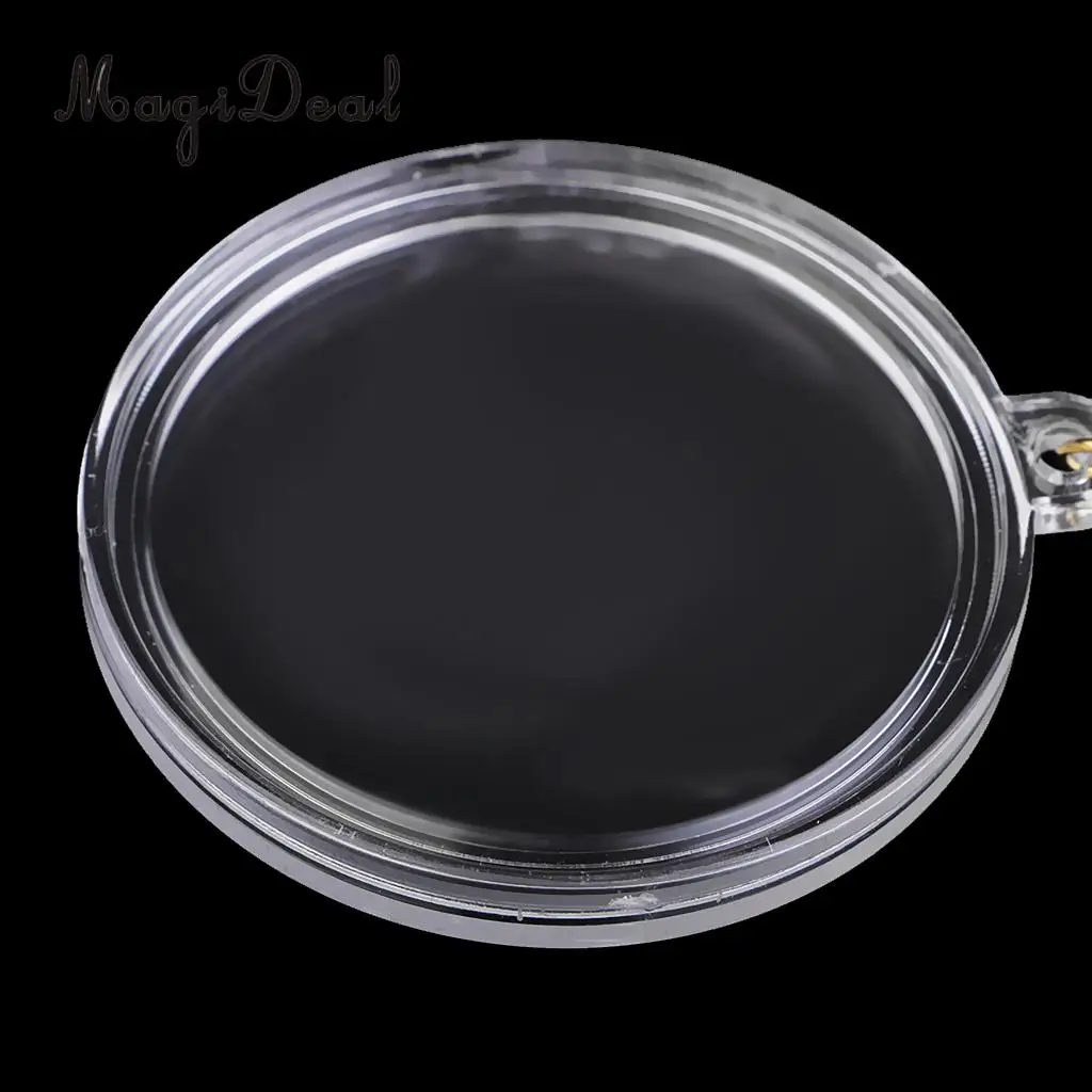 40mm Portable Coin Display Storage Box Key Ring Keychain DIY Photo Frames #1