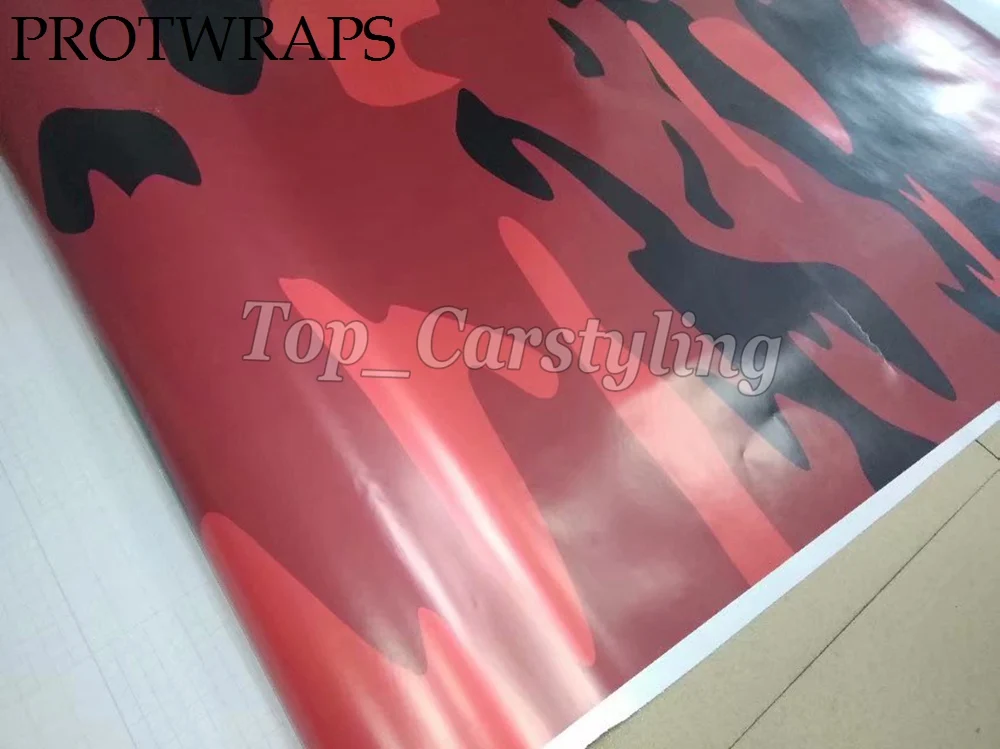 093 large ubran red snow camo vinyl car wrap film foil  (3)