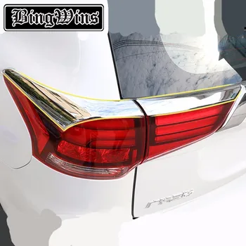 

For Mitsubishi Outlander 2016 2017 ABS Chrome Tail Light Rear Lamp Strip Cover Trim Rear Headlight Frame Decoration Trim 4pcs