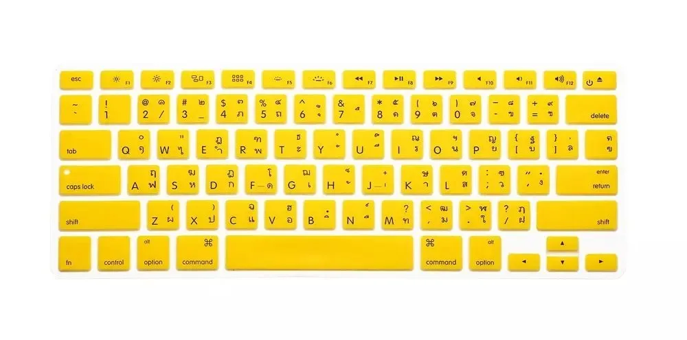 Тайская силиконовая американская клавиатура силиконовая клавиатура для ноутбука чехол для Apple macbook Air Pro retina 13 15 17 для mac book ноутбука