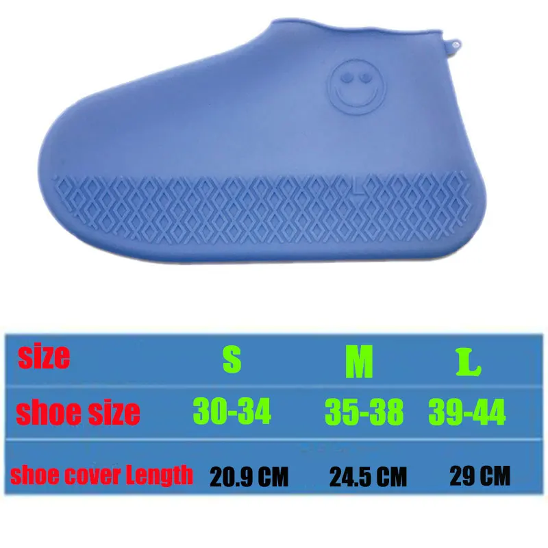 Shoe Cover Outdoor Children Adult Non-slip Waterproof Silicone Shoe Covers Thick Wear-resistant Rain Boots Reusable Easy Clean