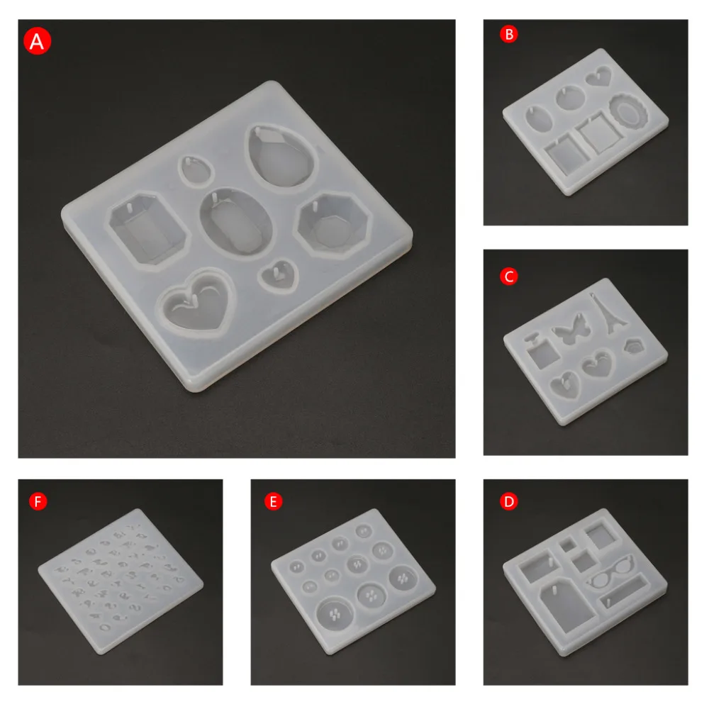 Silicone Mold Mirror Crafts DIY Jewelry Making Pendant Epoxy Resin Cake Findings facemile lovely creative baby design silicone cake mold