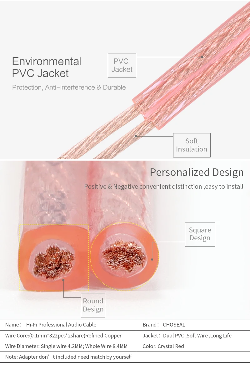 OFC audio speaker cable  (6)