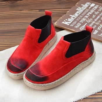 

Autumn New Nice Girl Retro Single Shoes Female British Round Head Flat Casual Boots Japanese Comfortable Handmade Flat Shoes