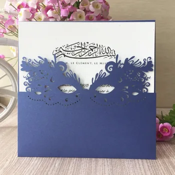 

20Pcs/Lot Laser Cut Mask Design Invitation Card Carnival Celebration Wedding Birthday Party Invitation Card
