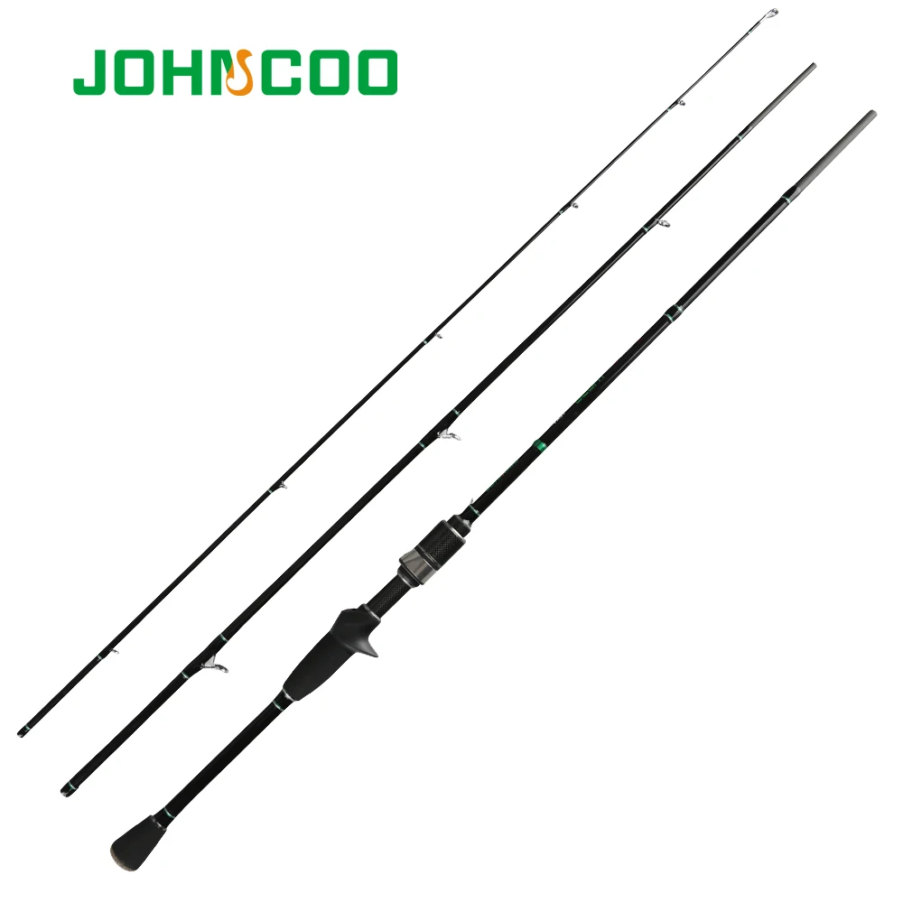 

JOHNCOO 2.1m Carbon Casting Rod L Power 2-10g 3 Sections Trout Fishing with K serise Rings Stream Tod Fast Action Spinning Rod