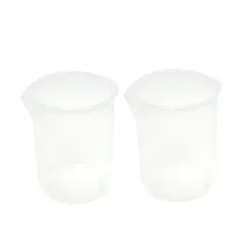 

New and Hot 50mL Graduated Beaker Clear Plastic Measuring Cup for Lab 2 Pcs