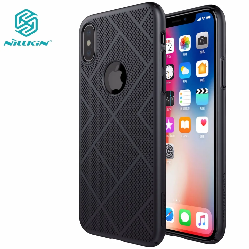 Роскошный чехол NILLKIN Air излучающий для iphone XS дышащий бампер задняя крышка с