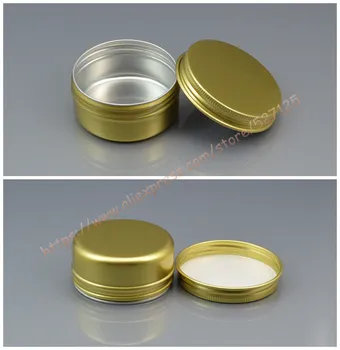 

50g gold Aluminum Jar Metal Box Aluminum Bottle Aluminum Container Cosmetic Packaging