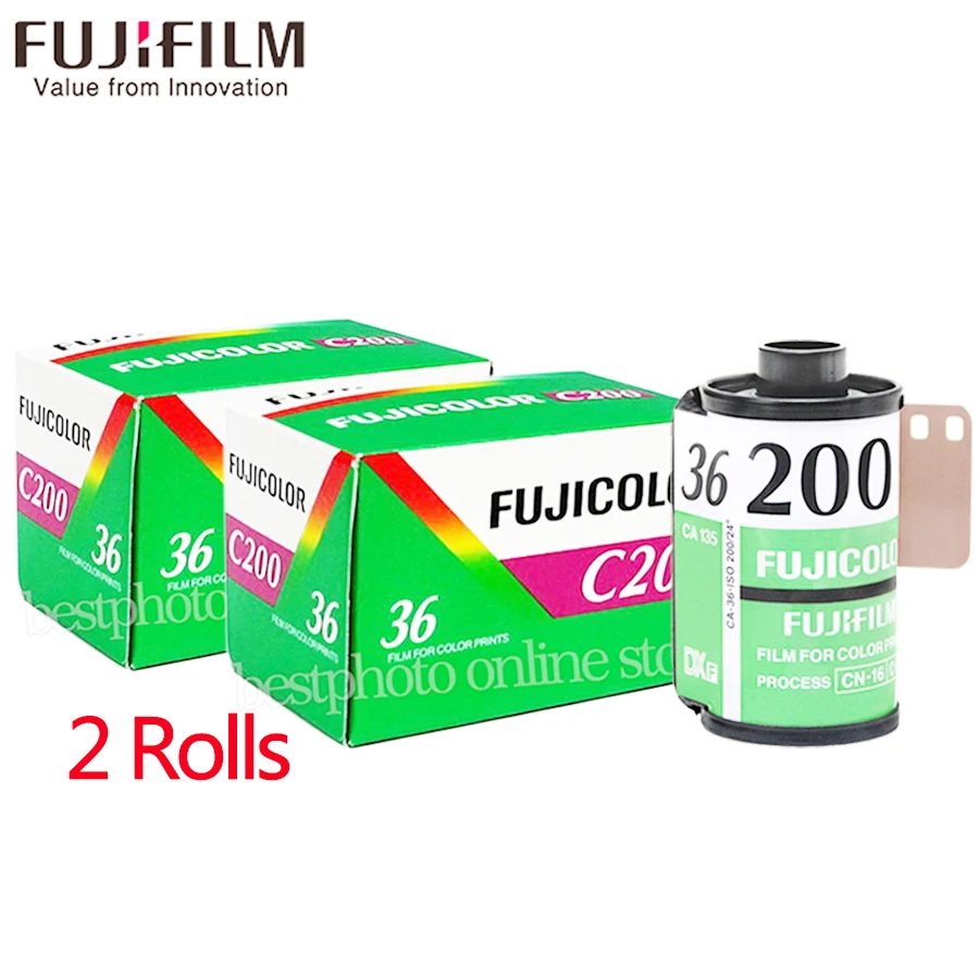 2 рулона/лот Fujifilm Fuji color C200 цветная пленка 35 мм 36 экспозиций для камеры формата 135