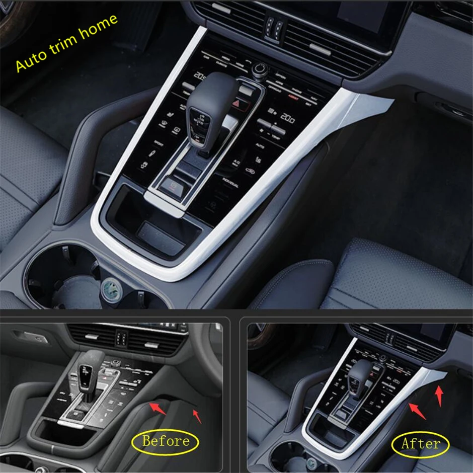 Lapetus киоски переключения передач коробка переключения передач рамка Крышка отделка 3 шт. ABS подходит для Porsche Cayenne внутренний комплект