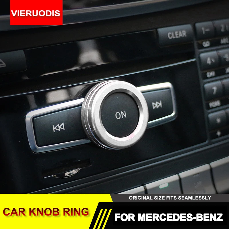 

1pc Car Volume Knob Trim Ring Cover for Mercedes Benz A/B/E Class GLK GLA CLA GLE ML GL Car Accessories Interior Decorative
