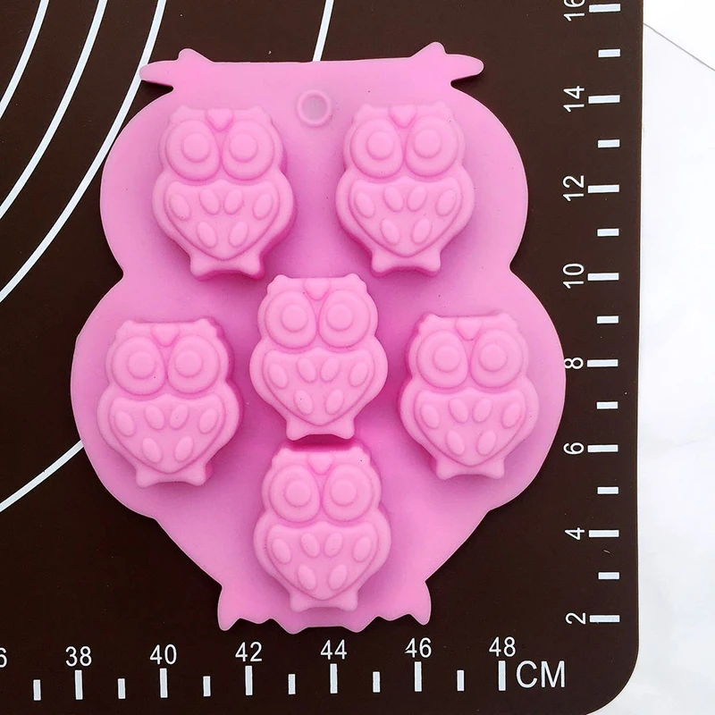 6 форма Совы силиконовые формы для торта шоколада формы из полимерной глины 3d DIY Форма для выпечки Кондитерские инструменты