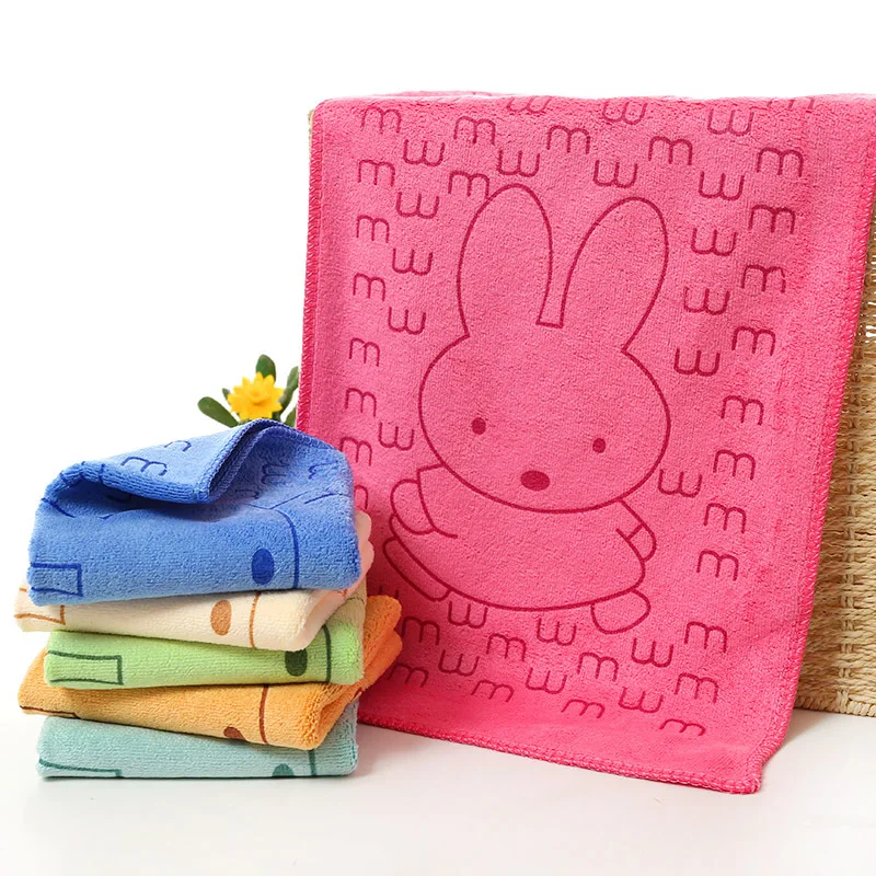 

Quick-drying 25x50cm Functional Soft Towel Cartoon Microfiber Children Towel Super Absorbant Textile 45g Baby Towel