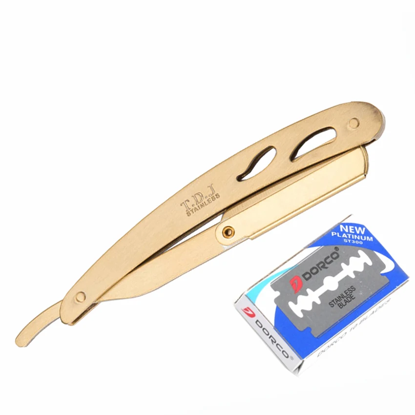 

Classic Stainless Steel TDJ Barber Straight Shaving Knife Men's Hairdressing Shaving Razor