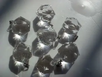 

42g 7 45-SIDED NATURAL clear quartz crystal Pendants healing 15mm