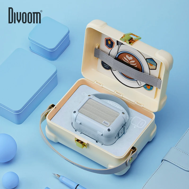 Bluetooth Колонка Divoom Macchiato Беспроводная колонка Smog Blue металлическое радио