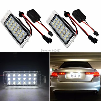 

2 x Car LED Number License Plate Lights Lamp Frame 12V White SMD LED Bulb Kit for Chevrolet Cruze Camaro 2010-2014 Accessories