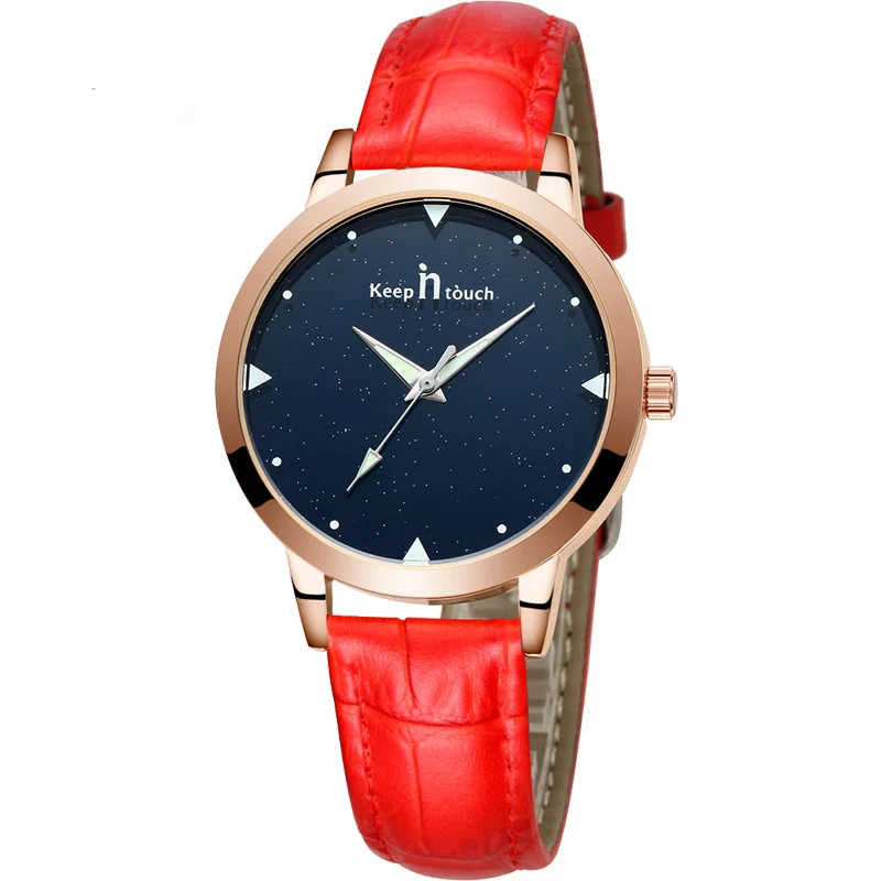 

KEEP IN TOUCH Women Watches Fashion Quartz Lady Leather Watchband Date Week Casual Waterproof Wristwatch Relogio Feminino