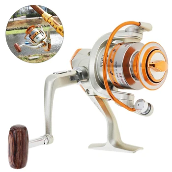 

1000 Series 12 Ball Bearing 5.5:1 Champagne Fishing Reel Saltwater Freshwater Spinning Wheel
