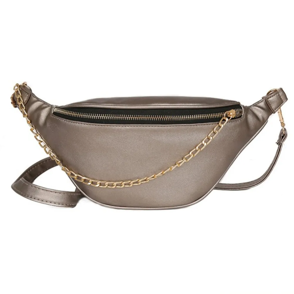 2018 модные из искусственной кожи Fanny Pack для женщин цепи поясная сумка Bananka водостойкие противоугонные прогулки хозяйственная