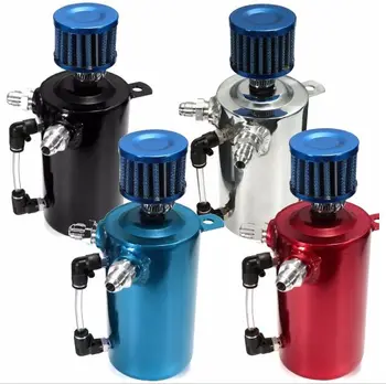 

TAKPART 0.5L Oil Catch Tank Can Reservoir Breather 500ml Filter Alloy Car Racing Engine
