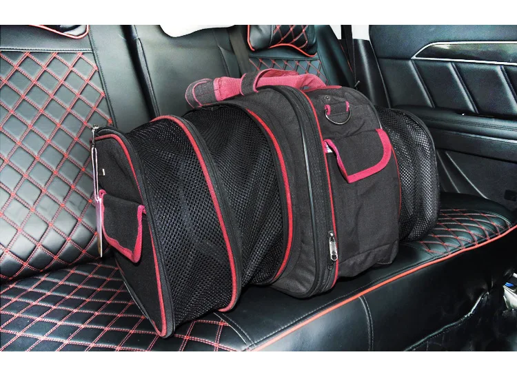 Расширяемая сумка-переноска для собак авиакомпания одобрит автомобильный контейнер для перевозки домашних животных о отверстиями для воздуха кошка/собака уличная сумка складная маленькая/средняя собака сумка на плечо