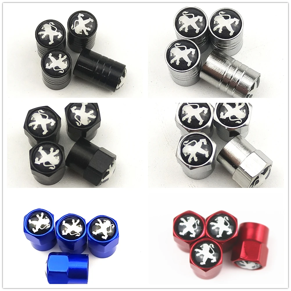 

2019 New Wheel Caps Theftproof Metal Car Wheel Tires Valves Tyre Stem Air valve Caps Airtight Cove for Peugeot car accessories