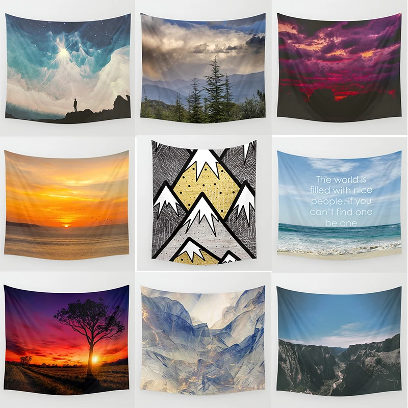 Forest tapestry beauty landscape dusk tree large tapestry Wall Hanging