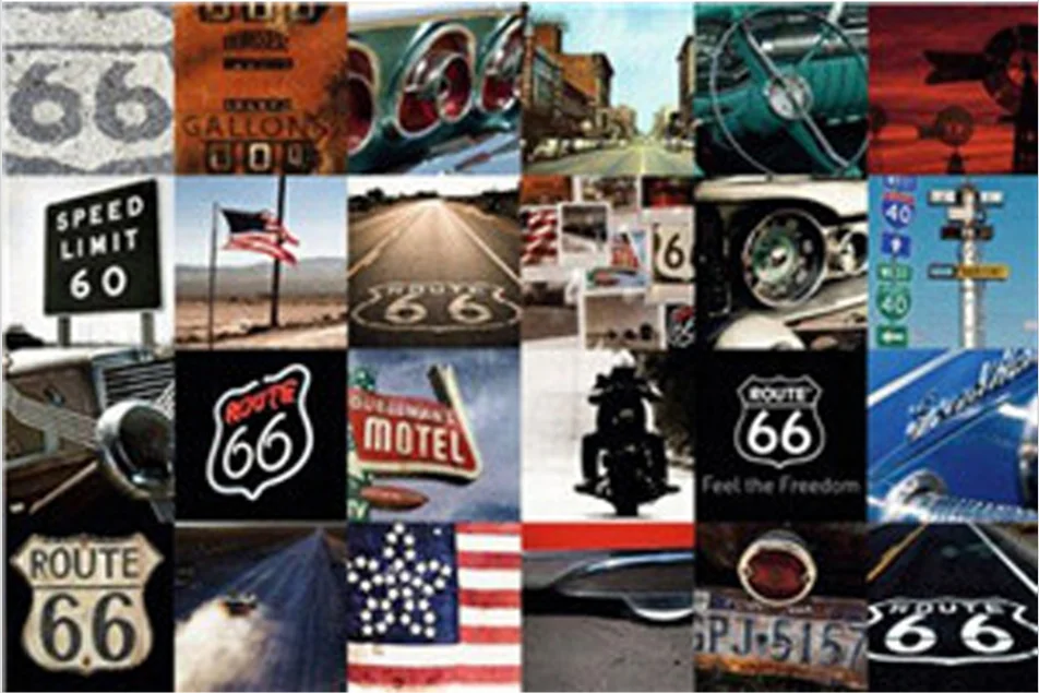 Route 66 металлическая пластина с винтажным рисунком оловянные знаки настенные плакаты Наклейки пластины живопись бар клуб паб домашний декор настенные 1001(478