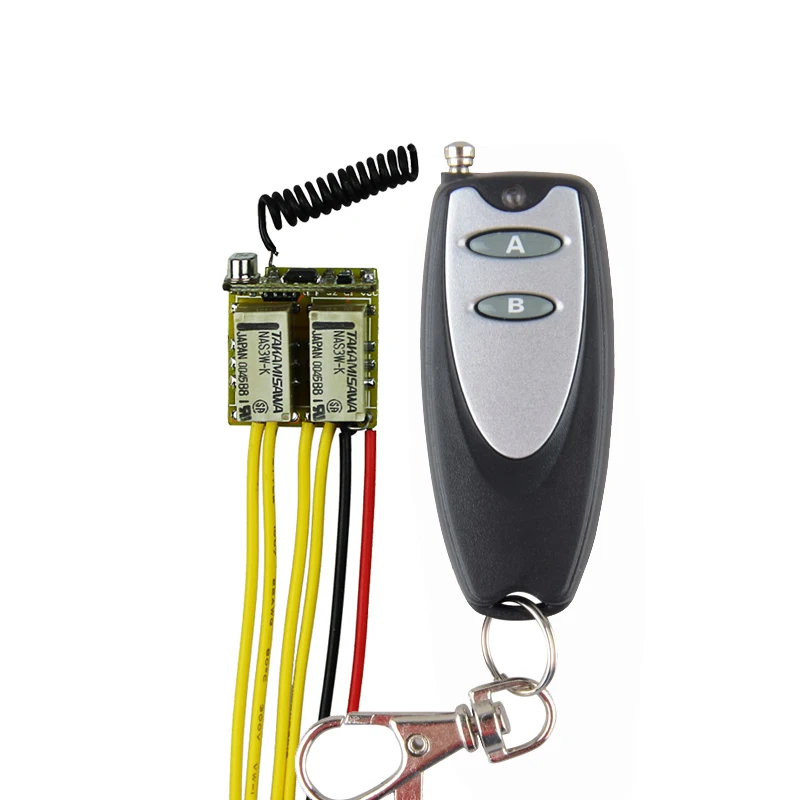 

Small Size Remote Control Switch 4.5V 5V 6V 7.4V 9V 12V Car motorcycle Electric vehicles Relay Remote Switch NO COM NC Output 0V