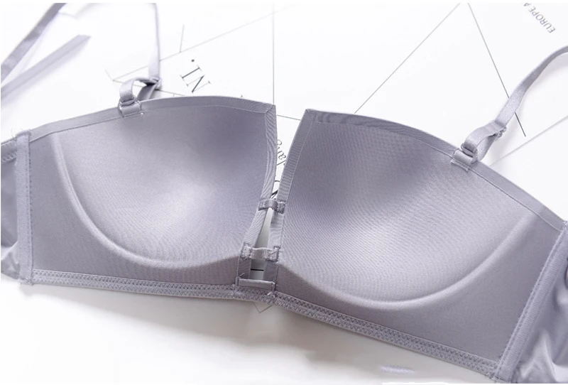 Queenral Seamless Bras For Women Invisible Brassiere Strapless Wedding Bralette  Push Up Fly Bra Underwear BH Half Cup Bra      17